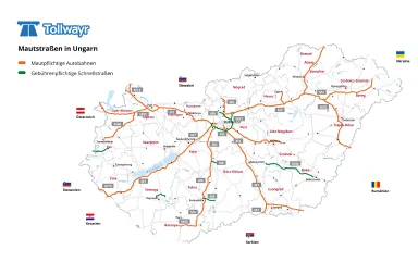 Hungary motorways and expressways that require tolls